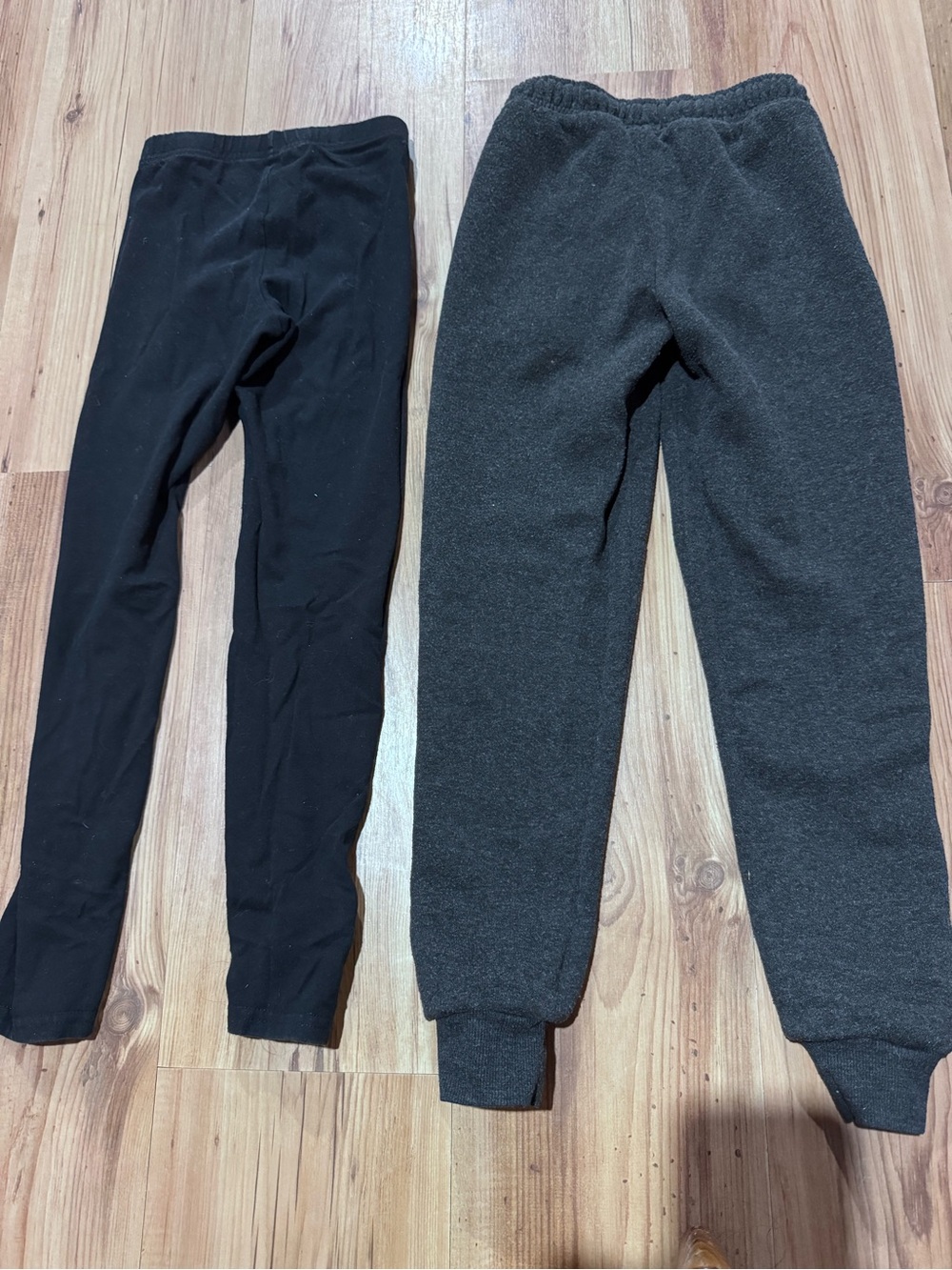 Kids Black Fleece Joggers and Leggings Set